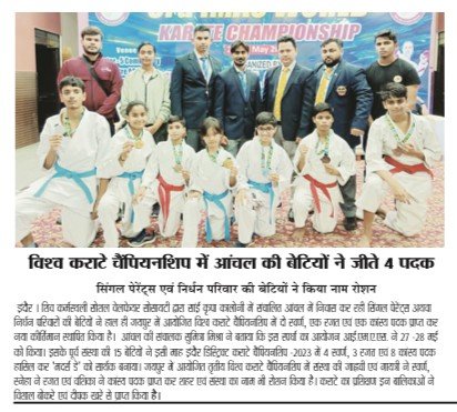 Karate championship team group photo