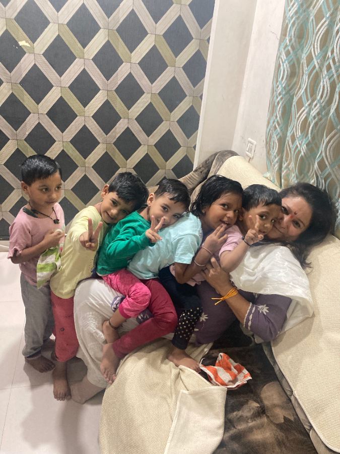 Girls relaxing together at Aanchal Home
